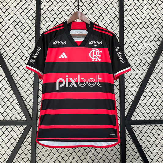 Camisola Flamengo Principal 24/25 (Com Patrocinadores)