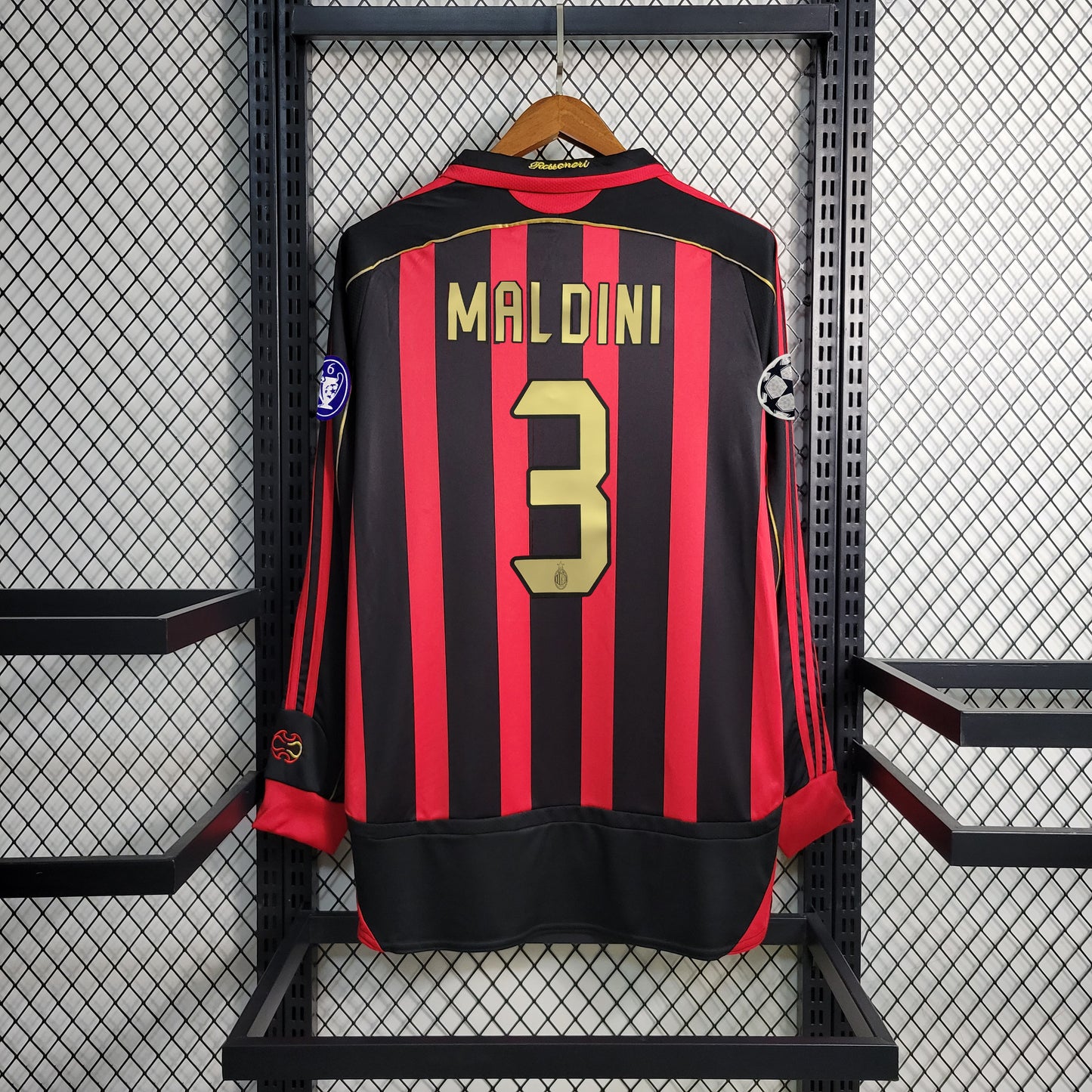 AC Milan Home Shirt 2006/07 Long - 3#MALDINI